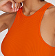 Картинка Боди с высоким горлом оранжевый